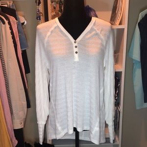 "Egret" WhIte Blouse with Light Tan Lines